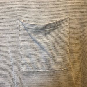 aerie Tops - Aerie Gray and White Striped, V-Neck 🕶 aerie Tops - Aerie Gray and White Striped, V-Neck 🕶